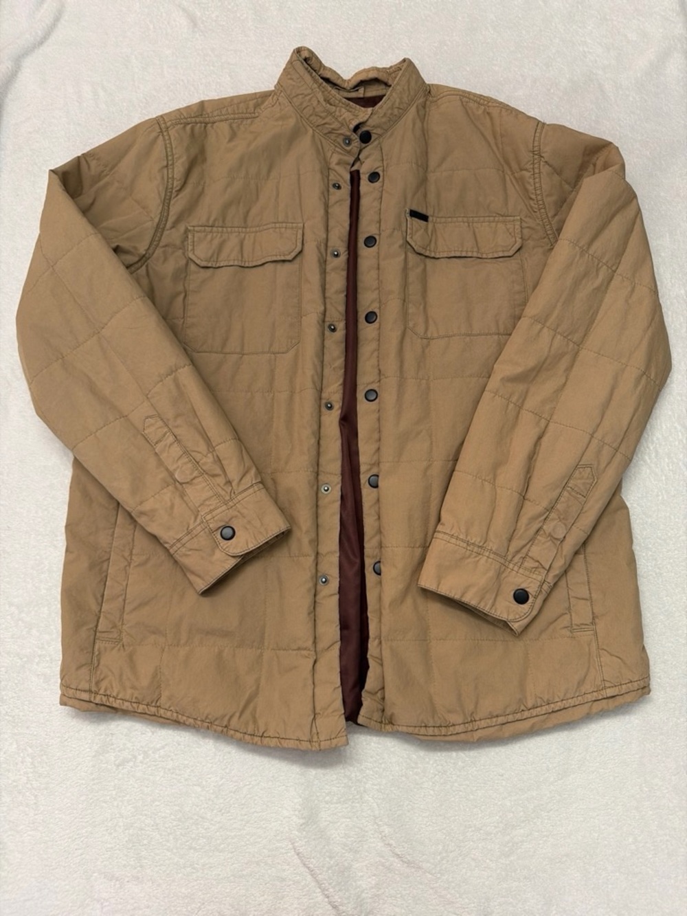 Volcom Quilted Brown Lightweight Shirt Jacket